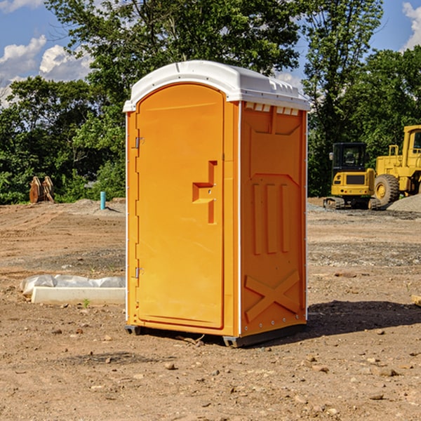 can i customize the exterior of the porta potties with my event logo or branding in Barney